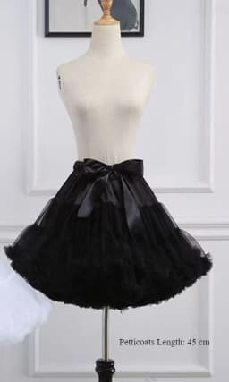 Vintage Style Lolita Petticoat with Floral Details Layered Crinoline Bustle Skirt for Wedding Dresses, Cosplay Tutu Undergarment
