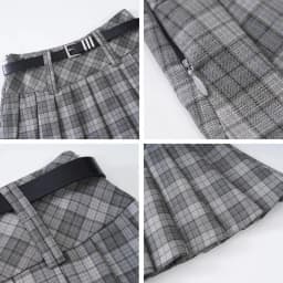 Vintage Plaid Women Pleated Skirts Y2K High Waist Preppy with Belt Mini Skirts Spring Korean All Match Ladies A Line Skirts New