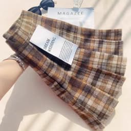 Plaid Woolen Pleated Skirts for Women Fall Winter High Waist Preppy Warm Mini Skirts Lady Fashion Korean All-Match A Line Skirts