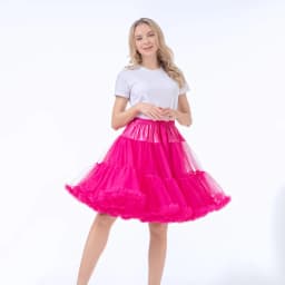 55CM Knee Length Women's Soft Puffy Tulle Petticoats Lolita Ballet Dance Pettiskirts Costume Christmas Halloween Tutu Skirts