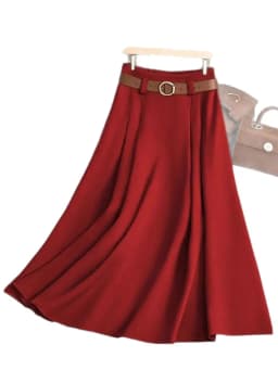 New Elegant Fashion Skirts For Women 2026 Spring Autumn Patchwork Pleated A-Line Mid-length Skirts Commuting Office Lady Skirt