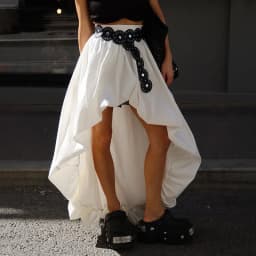 TARUXY Irregular Flower Buds Skirt Women Spring Summer Street Fashion Pure Cotton Midi Skirt Without Belt Female Commuting Skirt