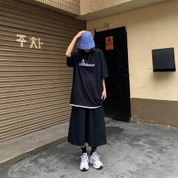 Japanese Style Workwear A-Line Midi Skirt for Women plus Size Student Chic Black Simple Cotton High Waist Skirt Trendy