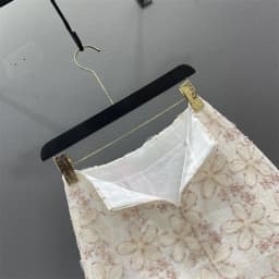 White Flower Skirt Women's Spring And Summer 2025 New High Waist Slim Anti-Exposure A-Word Hip Skirt MiNiskirt