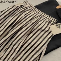 Japanese Vintage Skirt for Women 2025 Faldas Mujer De Moda High Waist A-line Jupe Folds Striped Saia Loose Summer Skirts 27v422