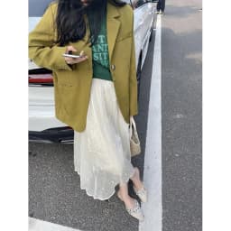 Elegant Pearl Mesh Midi Skirt Women Fashion Beading Patchwork Skirts Skirts Summer Streetwear Korean Casual Design A Line Faldas