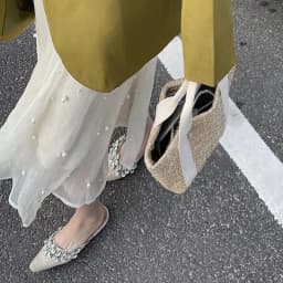 Elegant Pearl Mesh Midi Skirt Women Fashion Beading Patchwork Skirts Skirts Summer Streetwear Korean Casual Design A Line Faldas