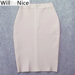 Willbenice Sexy Office Bandage Skirts Nude Purple White Bodycon Slim Womens Knee Length Hot Pink Fuchia Black Pencil Maxi Skirts