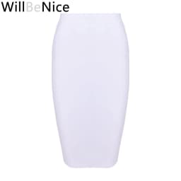 Willbenice Sexy Office Bandage Skirts Nude Purple White Bodycon Slim Womens Knee Length Hot Pink Fuchia Black Pencil Maxi Skirts