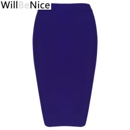 Willbenice Sexy Office Bandage Skirts Nude Purple White Bodycon Slim Womens Knee Length Hot Pink Fuchia Black Pencil Maxi Skirts
