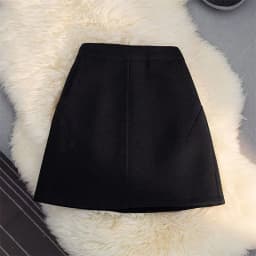 Fashion Faux Wool Women Mini Skirts Korean Elegant Office Lady A Line Skirts High Waist Streetwear Slim All Match Female Skirts