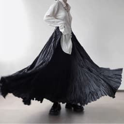 Streetwear Vintage Black Pleated Women Skirt High Waist Fairy Irregular Y2k Aesthetic A-line Long Skirts Harajuku Grunge Faldas