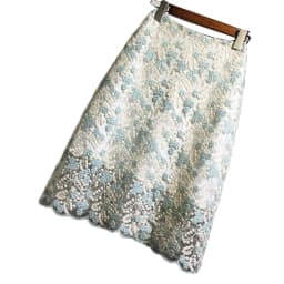 Summer Elegant Sexy Skirts High Waist Mesh Lace Flower Embroidery Skirt Girl Midi Lengh Party Skirt Hip Package Vestidos Y395
