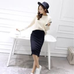 Summer Women Black Skirts Sexy Chic Pencil Skirts 2025 Slim Fit Female Faldas Wool Rib Knit Long Package Hip Split Waist Skirt