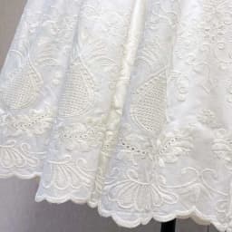 Vintage Embroidery Floral Cotton Midi Skirt Elastic Waist Skirts For Women 2026 Spring Summer