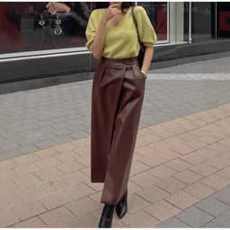 Fashion Women's Pu Leather Skirts 2026 Autumn and Winter New High-waisted Split Long Skirt