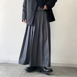 Men Fashion Hip Hop Pleated Skirt With Belt Gothic Vinatge Black Pantskirt Harajuku Casual Long Skirts For Women