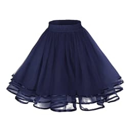 Versatile Skater Women A-Line Skirt Fashion Layered High Waist Tutu Skirt Adult Dancing Costumes Large Swing Pleated Tulle Skirt