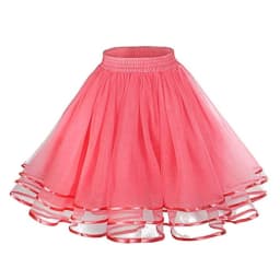 Versatile Skater Women A-Line Skirt Fashion Layered High Waist Tutu Skirt Adult Dancing Costumes Large Swing Pleated Tulle Skirt