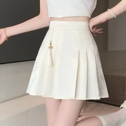 New Chinese style jacquard skirt for women, versatile and fashionable in early autumn, slimming and casual pleated skirt