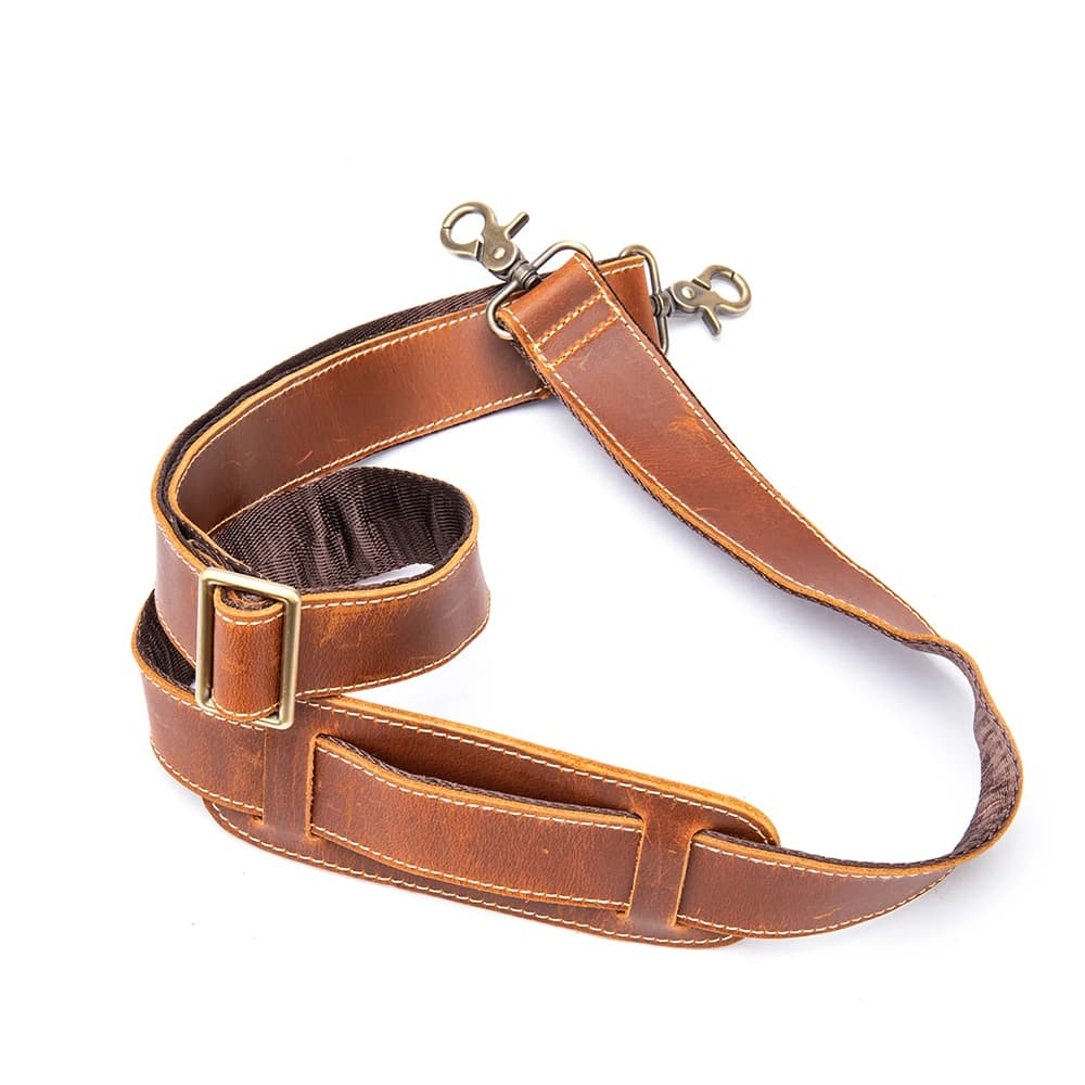 WESTAL Crazy Horse Leather Vintage Shoulder Straps Adjustable Men's Satchel Straps Metal Man Women's Satchel Straps