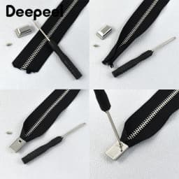 5/10/20Pcs 9mm Metal Bag Zipper Stopper Tail Clip Stop Handbag End Plug Head with Screw DIY Leather Crafts Hardware Accessories