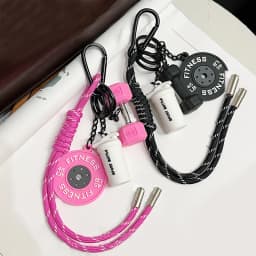 New DlY Silicone Barbell Keychain Gym Gifts for Gym Love Weight Piece Detachable Barbell Key Chain Charm Bag Pendant