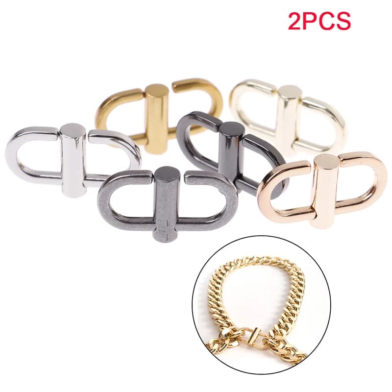 2PCS Adjustable Metal Buckle Clip Handbag Chain Strap Length Shorten Bag Tool Shorten Shoulder Bags Accessories