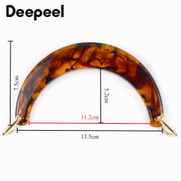 1/2Pcs 11.2cm Resin Women's Bag Handle Amber Acrylic Plastic Handles for Handbag Purse Frame DIY Handmade Craft Bags Accessories