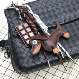 New Cartoon Personalized Keychain Bag Pendant Series Sausage Dog Shaped Bag Hanging Decoration For Gift