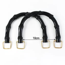 2/4/10Pcs 10/12cm Fashoin Faux Bamboo Handle Plastic Bag Handles Black for Women Handbags Purse DIY Replace Bags Accessories