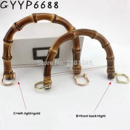 1-10-30 pcs Natural bamboo handles for bags replacement,retro hand made knit bag handbags bamboo handle