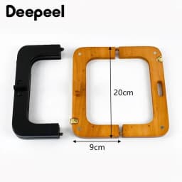 20*9cm Deepeel Bags Wooden Handle Turn Twist Lock Purse Frame Women's Hangbags Wallet Closure Clip Sewing Bracket Accessories