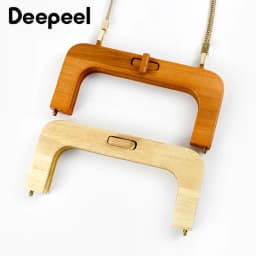 20*9cm Deepeel Bags Wooden Handle Turn Twist Lock Purse Frame Women's Hangbags Wallet Closure Clip Sewing Bracket Accessories