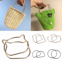 Cute Cat Ear Metal Bag Handle Replacement for DIY Shoulder Bags Making Handbag