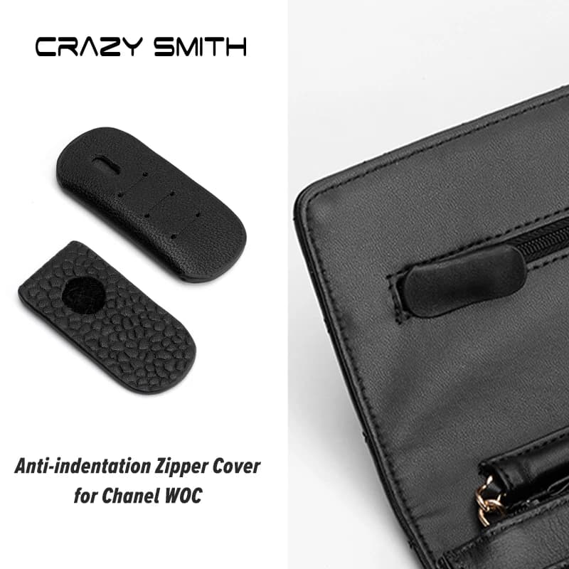 CRAZYSMITH Anti-indentation Zipper Cover For Chanel 19woc Bag Anti-scratch Leather Protective Cover Anti-wear Case Accessories