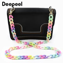 Deepeel 30/60/90/120cm Color Acrylic Bags Chain Women's Crossbody Handbag Shoulder Bag Strap Plastic Phone DIY Pendant Chains