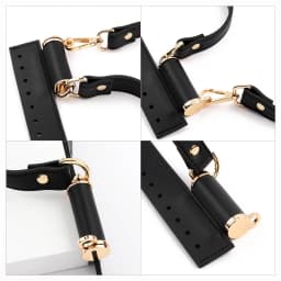 1Set Leather Crochet Bag Parts With Holes Black Coffee Woven Bag Set Patchwork Handle Knitted Bag DIY Handmade Bag Accessories
