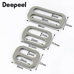 5/10/20Pcs Deepeel 20-38mm Stainless Steel Buckles Bag Strap Tri-Glide Slider Clasp Backpack Webbing Adjust Hook DIY Accessories