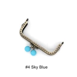 KISSDIY 10PCS 10.5cm sma Candy Bead Metal Purse Frame Square Glossy Antique Bronze Lace Coin Purse Frame Kiss Clasp Accessory
