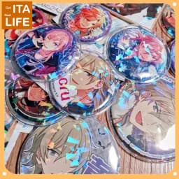 Italife Glitter Badge Holder Ita Bag Accessories Protector Case Laser Anime Tin Badge Cover Itabag Decoration Pin sleeve H318