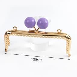 1-5Pcs 12.5cm Purse Frame Bag Kiss Clasp Lock Bags Resin Beads Ball Clutch Frames for Making DIY Handle Sewing Craft 18 Colors