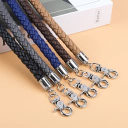 PU Leather Shoulder Bag Strap Durable Braided Rope Short Handles For Handbag Purse Belts DIY Replacement Bag Accessories