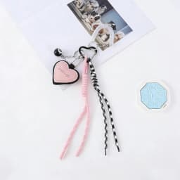 Fashion Creative Lucky Billiard Black No.8 Ball Key Chain Weaving Colorful Rope Bag Hanging Trendy Bag Hanging Jewelry Gift