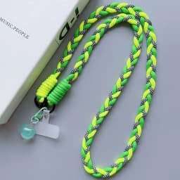 Colourful Braided Rope Fashion Diagonal Strap Rope Anti-Loss Sturdy Lanyard Keychain Rope Mobile Phone Love Lanyard