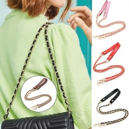 120cm Metal Bag Chains DIY Detachable Replacement Purse Belts Fashion PU Leather Straps for Handbags Shoulder Chain Accessories