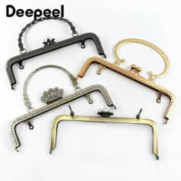 1/2/5Pcs 20cm Embossed Metal Handles for Bags Women Handbag Purse Frame Closure Kiss Clasp DIY Sewing Brackets Bag Accessories