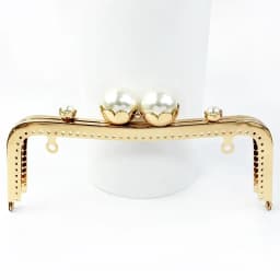 1Pc 20cm Metal Pearl Head Handle Handbag Retro Kiss Clasp Lock Buckle Purse Frame Brackets Bag Handles Replacement Accessories