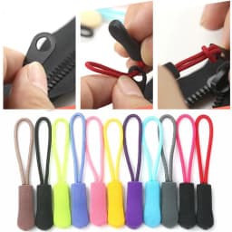 20pcs Zipper Pull Puller End Fit Rope Tag Replacement Clip Broken Buckle Fixer Zip Cord Tab Travel Bag Suitcase Tent Backpack