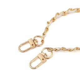 60CM Long PU Leather+Metal Bag Chain Fashion Bag Strap For Women Braided Crossbody Bag Strap Detachable Mobile Phone Case Chain